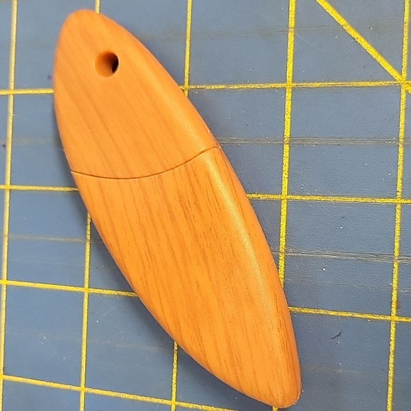 Wood Resin Handle 2" Knife Enclosed Pocket 4.25" Size - Picture 2 of 2